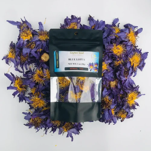 Dried Blue Lotus Flowers Close Up