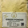 Branded, clearly labeled bag of 100% pure organic ginger powder, highlighting its quality and Sri Lankan origin.