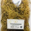 Close-up of dried Pathpadagam (Oldenlandia corymbosa) herb, showing its slender stems, small leaves, and fine texture.